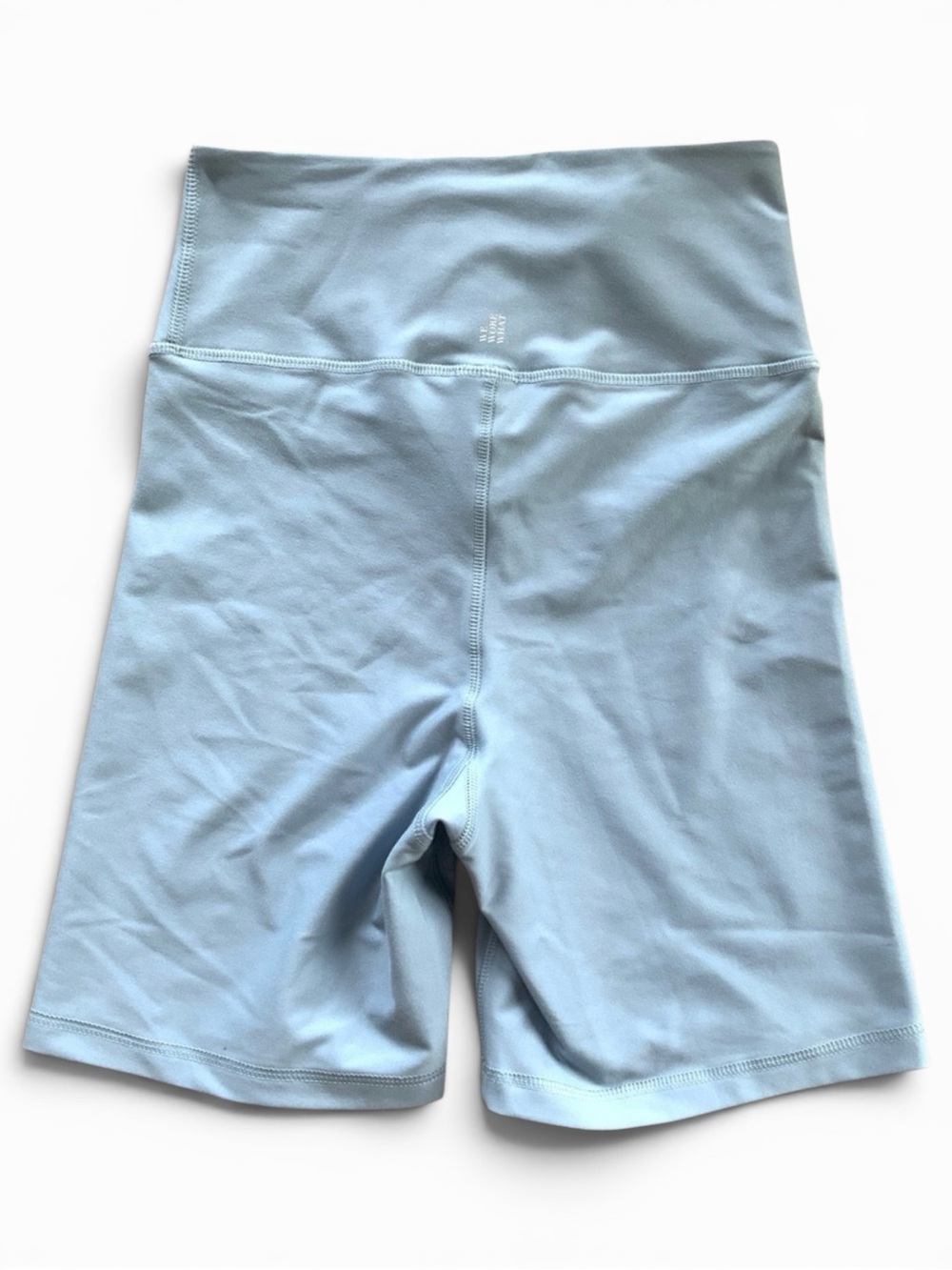 NEW WeWoreWhat High Ruse Lace-Up Biker Short Solid Dusty Baby Blue Small NWOT - Picture 4 of 11